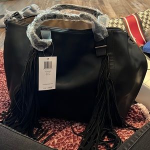 Black leather Steve Madden shoulder bag